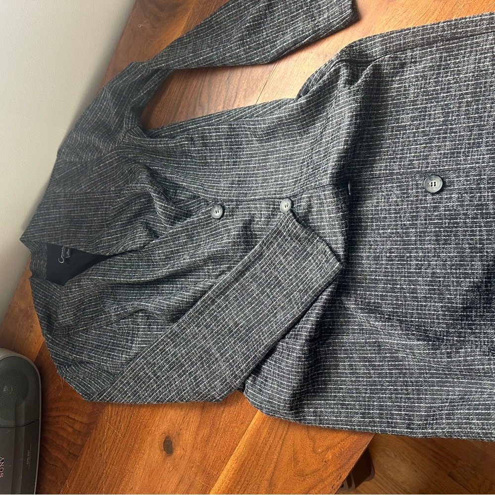 Connected Apparel Black and Gray Blazer